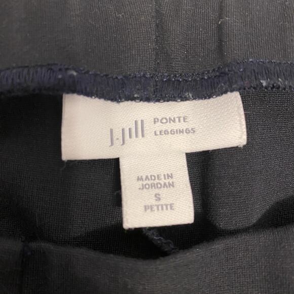 J. Jill Ponte Navy Blue Pull On Leggings Slim Leg pants Women SP Elastic Waist - Picture 5 of 10